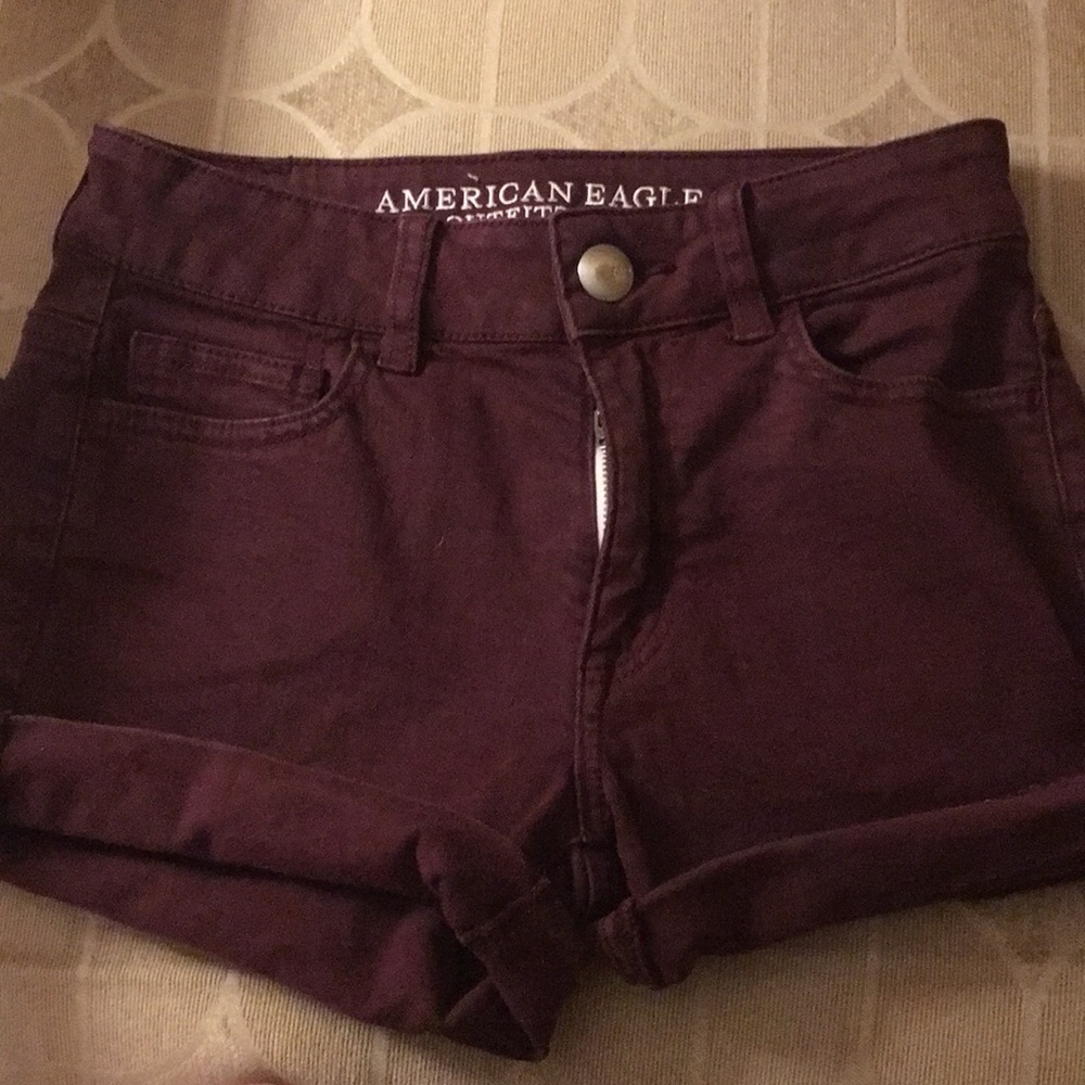 Burgundy shorts